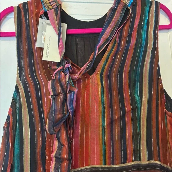 Anthropologie Blink Multicolor Striped Maxi Dress L - Picture 10 of 10